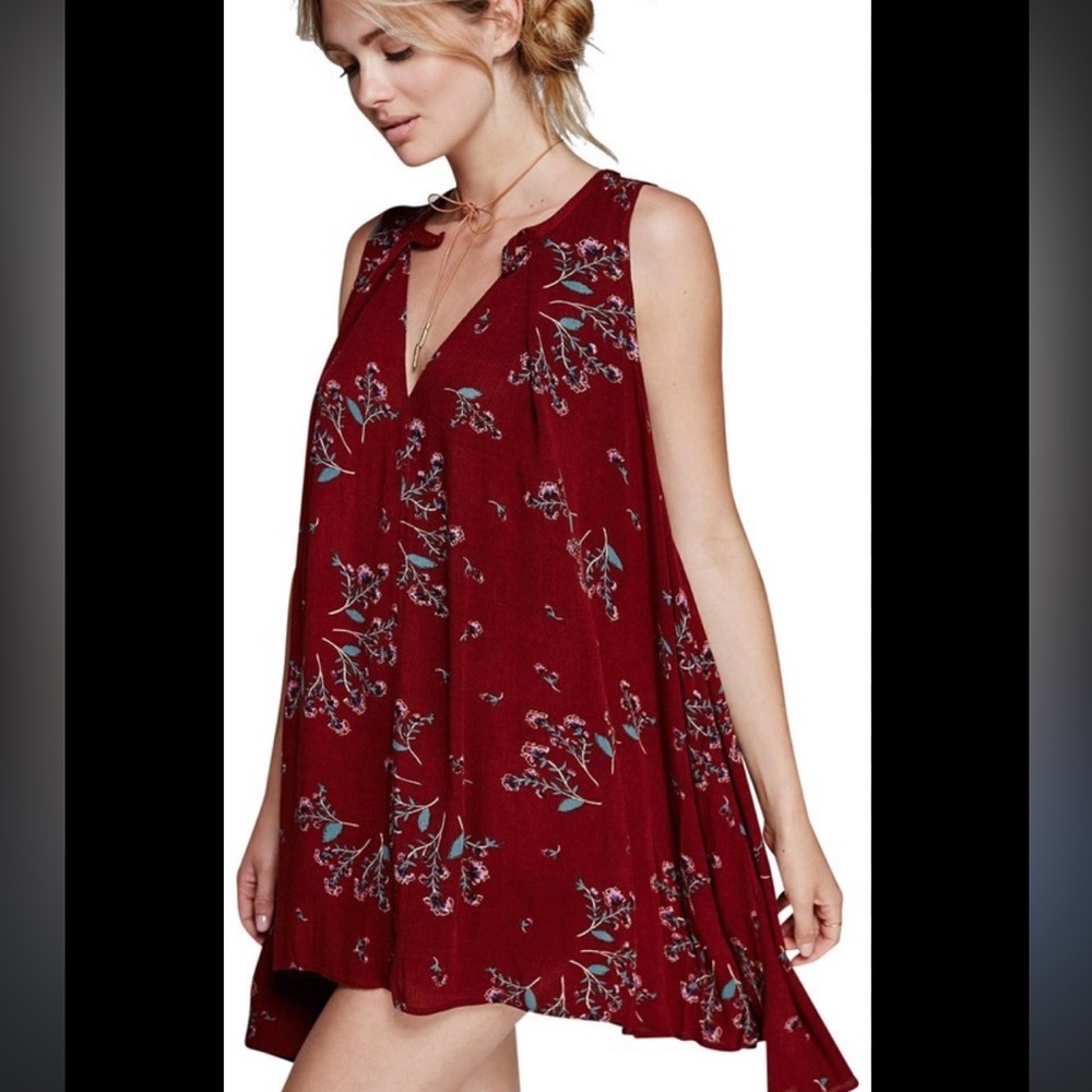 FREE PEOPLE FLORAL PRINT TUNIC TANK TOP SIZE SMALL